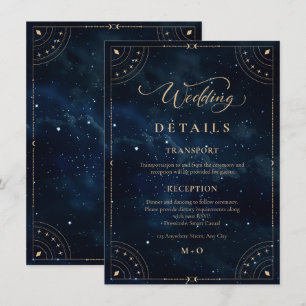 Elegant Starry night Wedding Celestial Wedding Enclosure Card