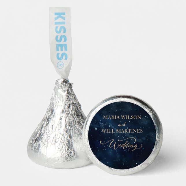 Elegant Starry night Wedding Celestial Wedding  Hershey®'s Kisses® (Front)