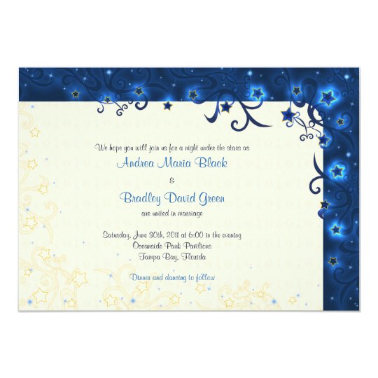 Elegant Starry Sky Wedding Invitation