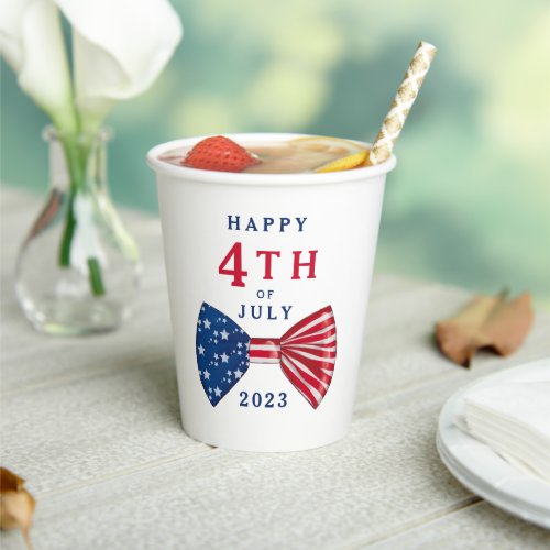 Elegant Stars And Stripes 4th Of July Paper Cups
