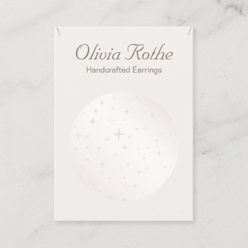 Elegant Stars Astrology Necklace Display Business Card