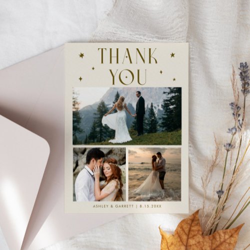Elegant Stars Wedding Multi Photo Cream
