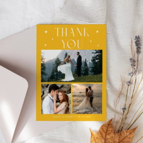 Elegant Stars Wedding Multi Photo Yellow