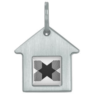 Elegant Start in Letter X Monogram Pet ID Tag