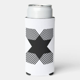 Elegant Start in Letter X Monogram Seltzer Can Cooler