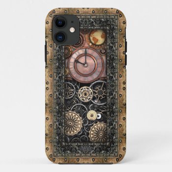Elegant Steampunk Iphone 11 Case by poppycock_cheapskate at Zazzle