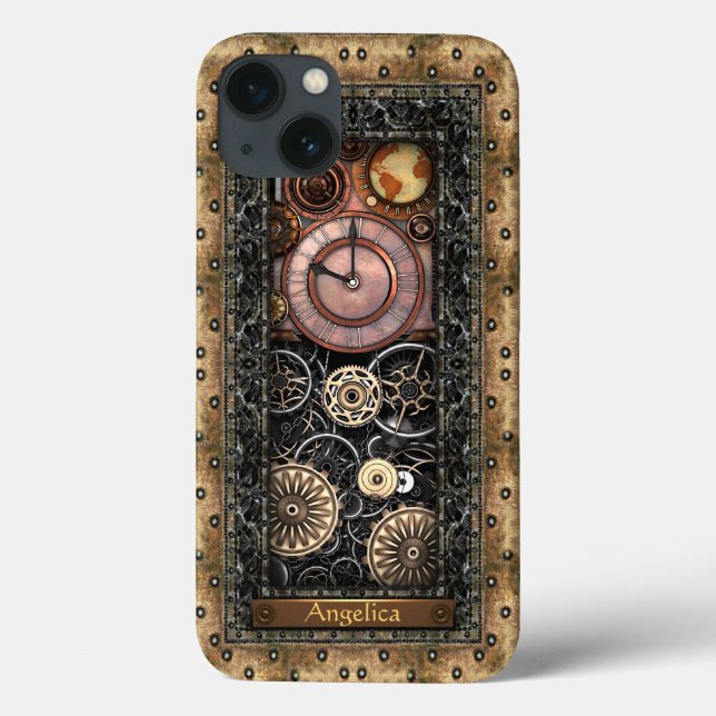 Elegant Steampunk Customizable Case-Mate iPhone Case (Back)