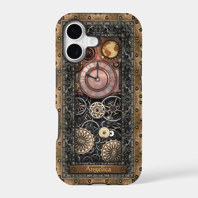 Elegant Steampunk Customizable Iphone Case (Back)