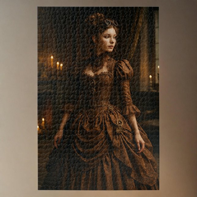 Elegant Steampunk Victorian Lady in Brown  Jigsaw Puzzle (Creator Uploaded)