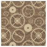 Elegant Steampunk watch gear and damask pattern Fabric