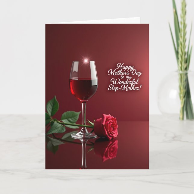Elegant Stemmed Mothers Day Card (Front)