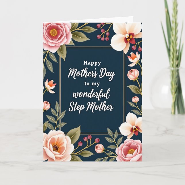 Elegant Step Mothers Day Card (Front)