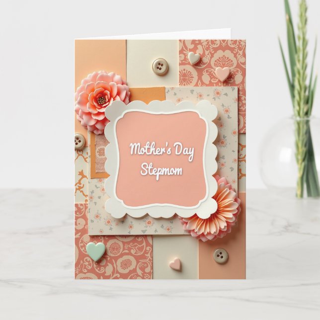 Elegant Stepmom Mothers Day Card (Front)