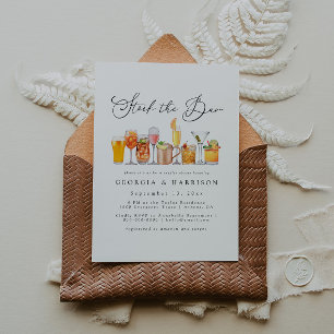 Elegant Stock The Bar Couples Shower Invitation