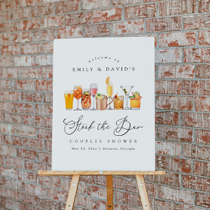 Elegant Stock The Bar Couples Shower Welcome Sign