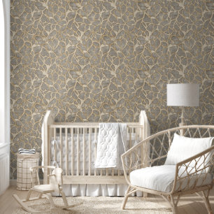 Elegant Stone and Gray Oval Wallpaper