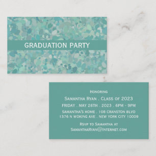Elegant Stone Dot Graduation Party Ticket Invite