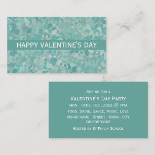 Elegant Stone Dot Valentine's Day Party Ticket