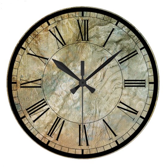 Elegant stone texture wall clock | Zazzle.com