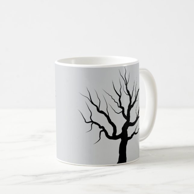 Elegant Story Word Silhouette. Coffee Mug (Front Right)