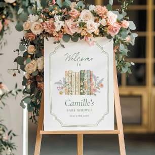 Elegant Storybook Baby Shower Welcome Sign