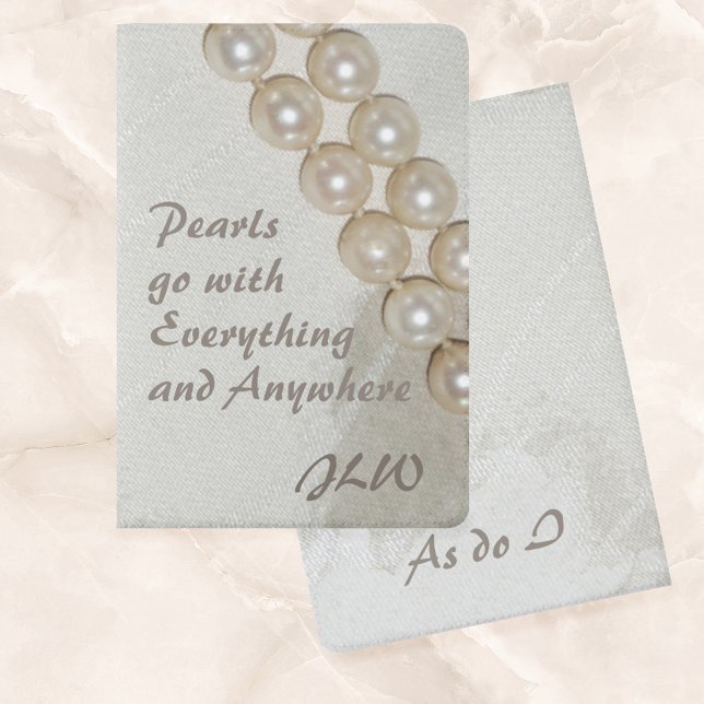 Elegant Strands of Pearls Stylish Witty Passport Holder (Creator Uploaded)