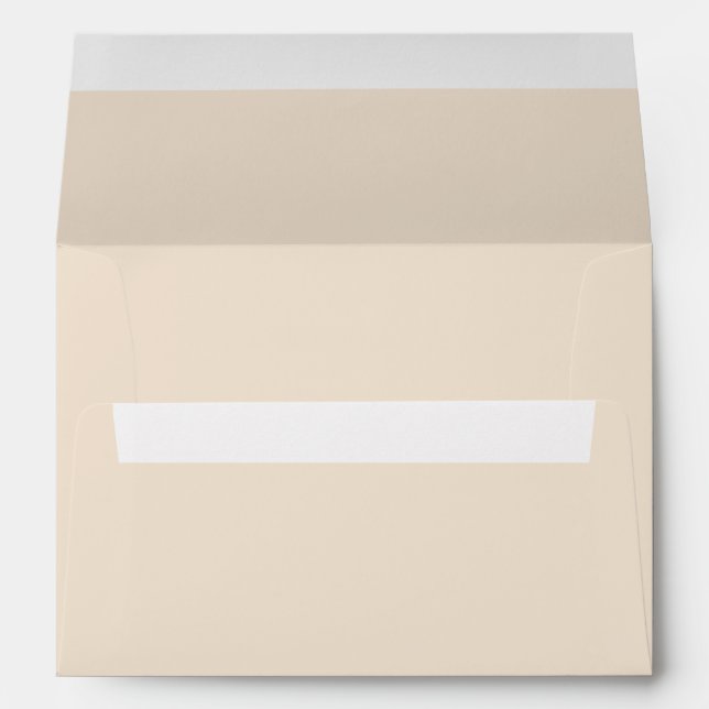 Elegant Straw Beige Wedding Matching Envelope (Back (Bottom))