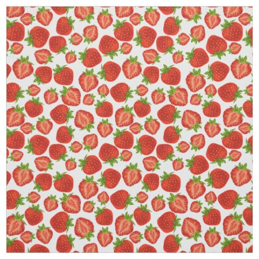 Elegant Strawberry Strawberries Red Berries Fabric