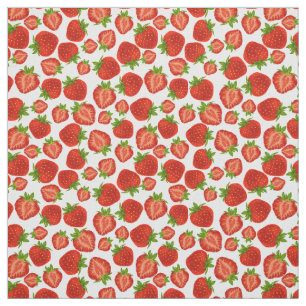 Elegant Strawberry Strawberries Red Berries Fabric