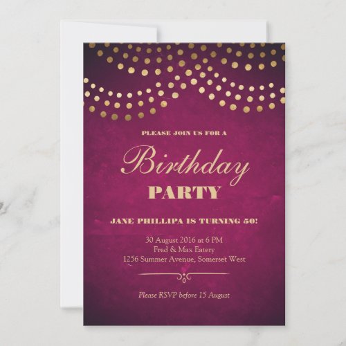 Elegant Streamers 60th Birthday Party Invitation