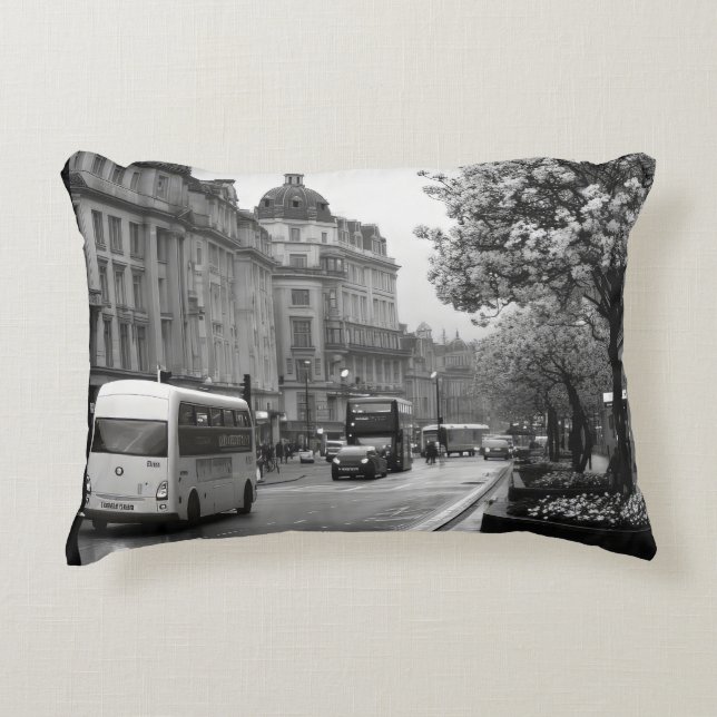 Elegant Street View  Accent Pillow (Front)