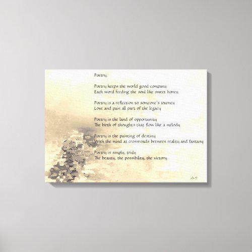 Elegant stretched Canvas Print