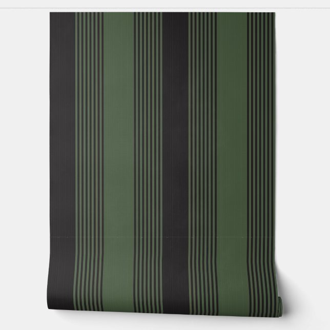 Elegant Stripe Beautiful Texture Green Black       Wallpaper (Unrolling)