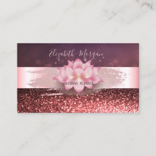 Elegant Stripe,Brush Stroke Burgundy Glitter Lotus