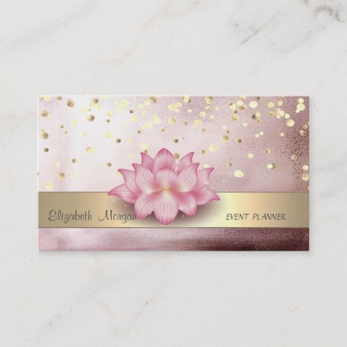 Elegant Stripe Confetti Rose Gold Lotus