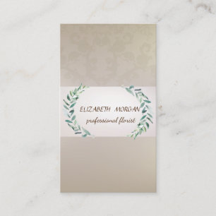 Elegant Stripe ,Lace,Watercolor Olive Branch Business Card