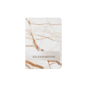 Elegant Stripe,Marble Stone Texture -Personalized Passport Holder