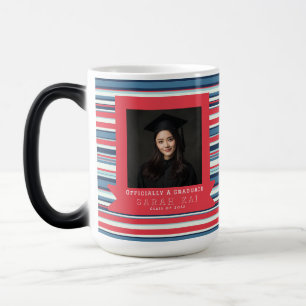 Elegant Stripe Pattern College Grad Color Morph Mug