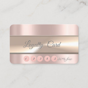 Elegant Stripe Rose Gold Loyalty Card