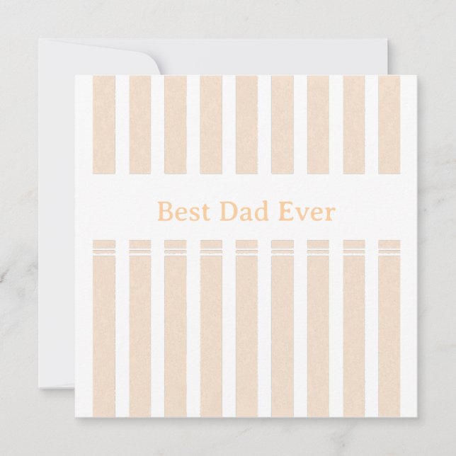 Elegant Striped Best Dad Ever Personalized Invitation (Front)