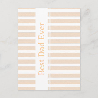 Elegant Striped Best Dad Ever Personalized Invitation Postcard