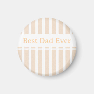 Elegant Striped Best Dad Ever Personalized Magnet
