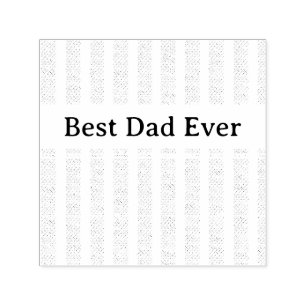 Elegant Striped Best Dad Ever Personalized Self-inking Stamp