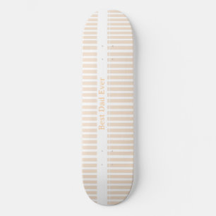 Elegant Striped Best Dad Ever Personalized Skateboard