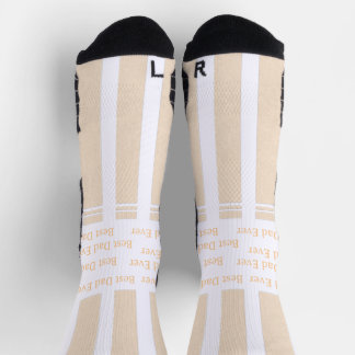 Elegant Striped Best Dad Ever Personalized Socks