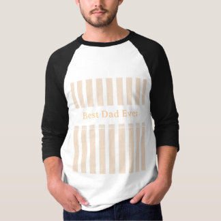 Elegant Striped Best Dad Ever Personalized T-Shirt