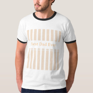 Elegant Striped Best Dad Ever Personalized T-Shirt