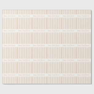 Elegant Striped Best Dad Ever Personalized Wrapping Paper