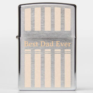 Elegant Striped Best Dad Ever Personalized Zippo Lighter