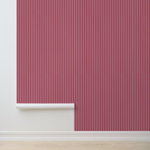 Elegant Striped Cerise Grey  Wallpaper